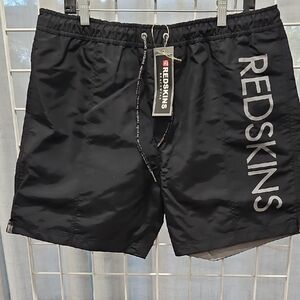Black Men's REDSKINS Swim Trunks